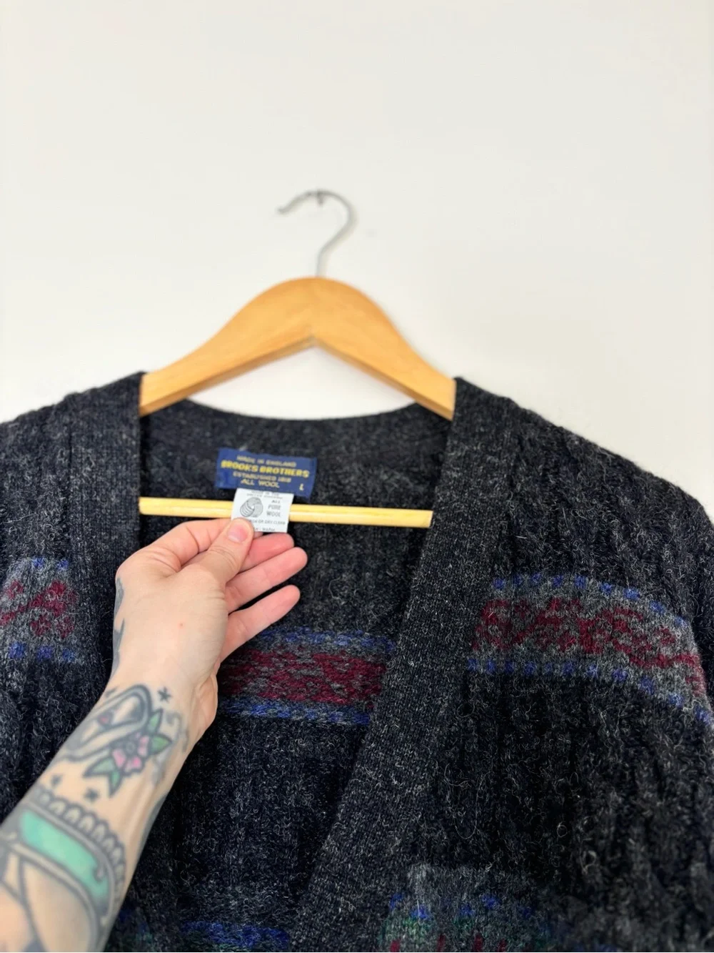 Brooks Brothers Pure Wool Knit Cardigan